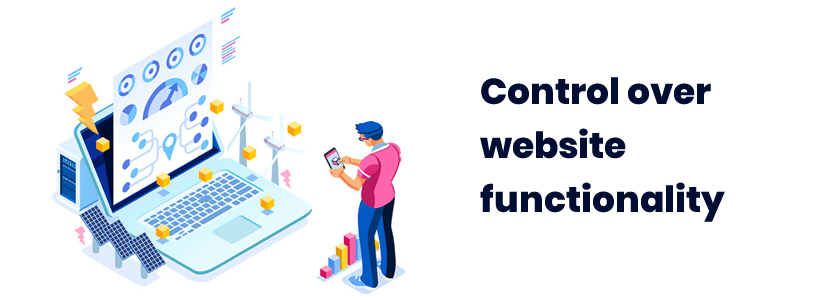Control over website functionality